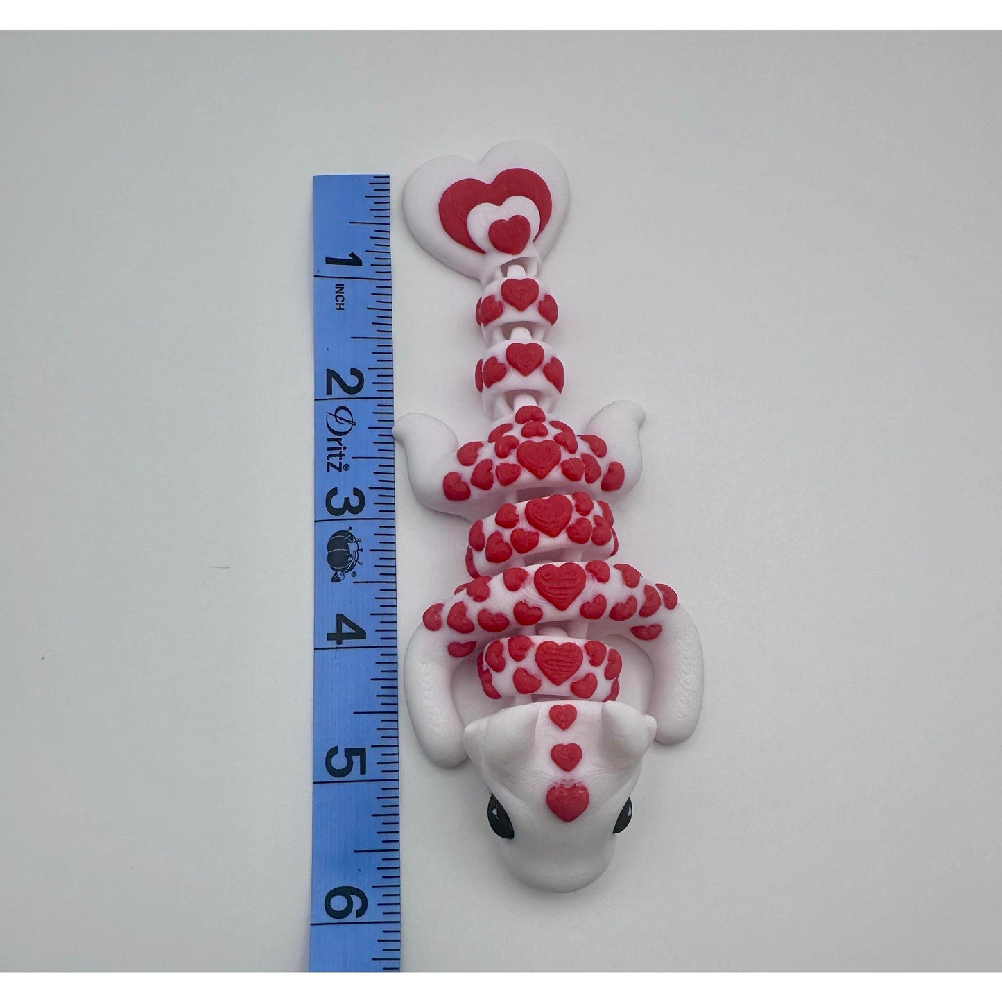 Little Heart Dragon Figurine - 6" Length. Cute Decor Ornaments