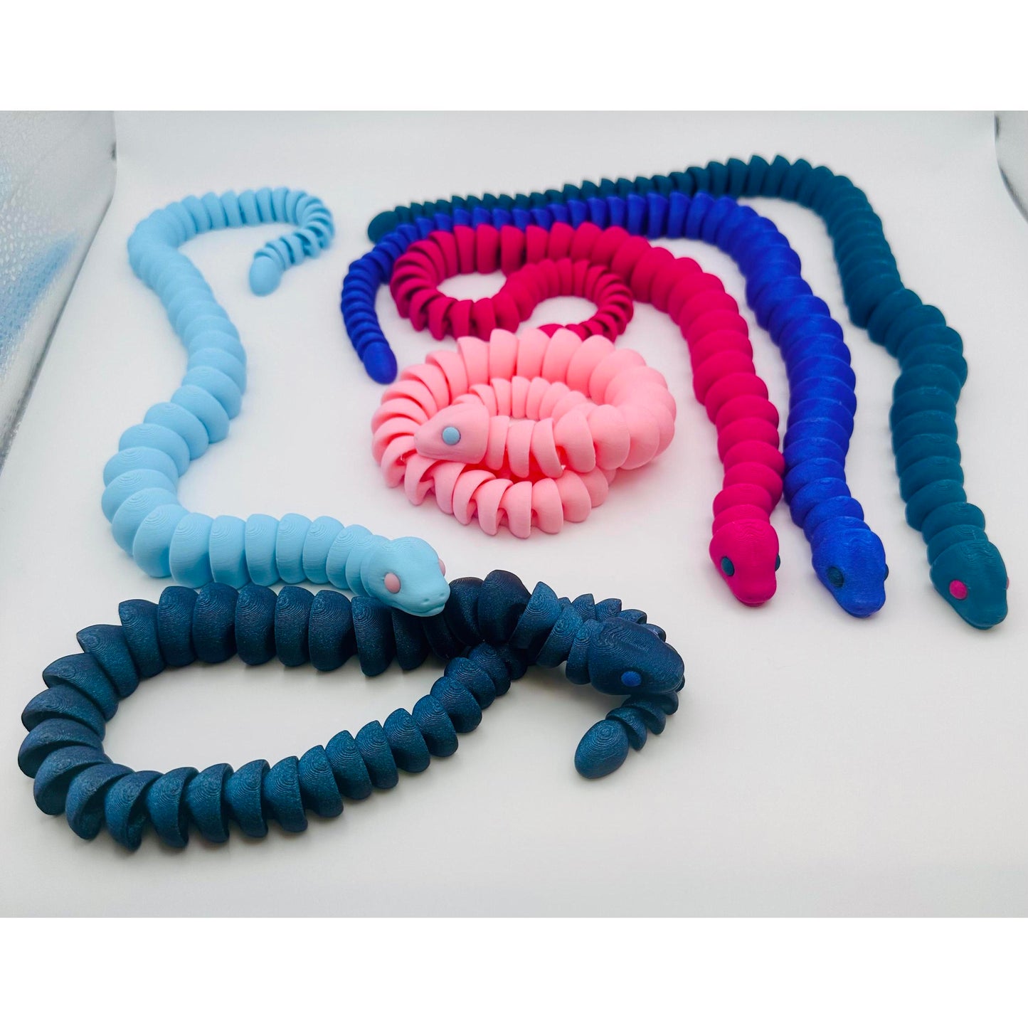 Snake - 18" 3D Printed Articulating Cute Figurine Decor Ornaments