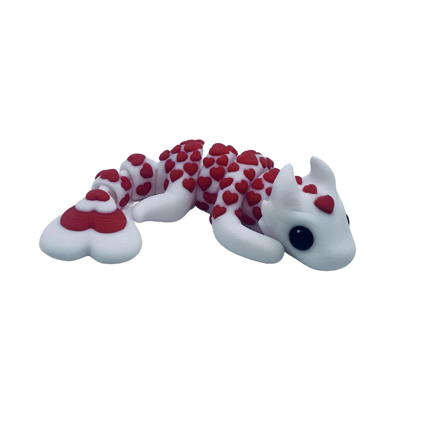 Little Heart Dragon Figurine - 6" Length. Cute Decor Ornaments