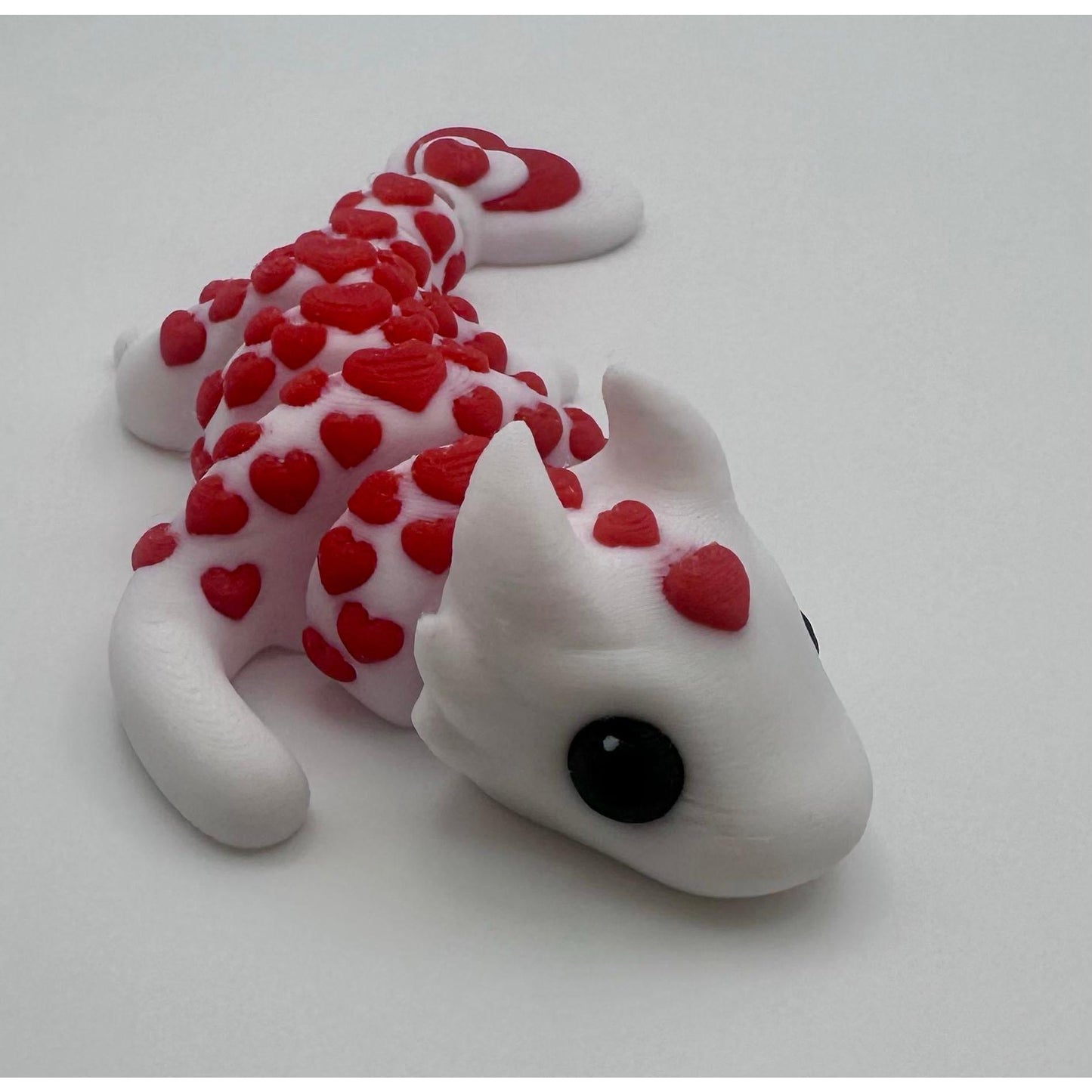Little Heart Dragon Figurine - 6" Length. Cute Decor Ornaments