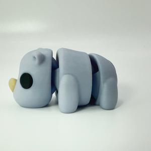 Adorable 3D Printed Cutie Baby Rhino Figurine! Decor Ornaments