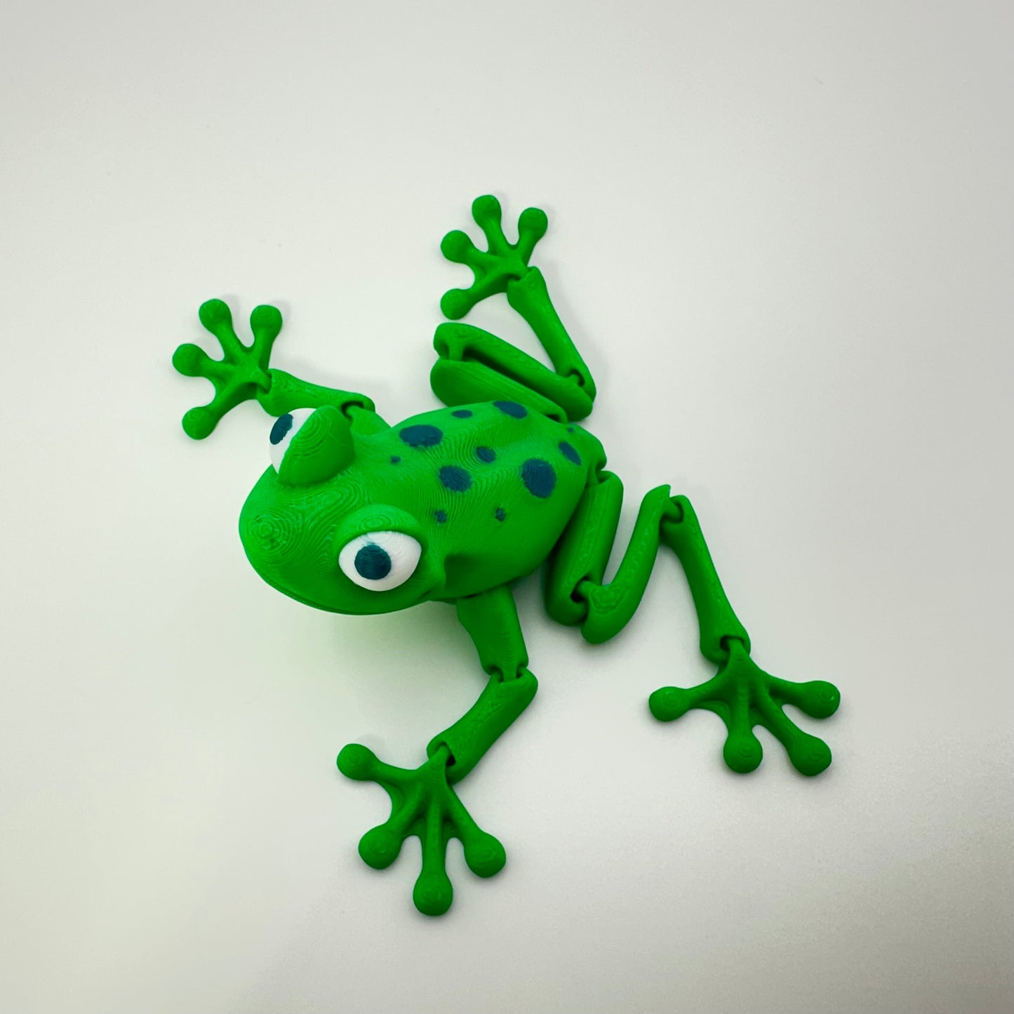 Adorable Articulating Frog Figurine. Choose spotted, or not! Decor Gift Ornaments