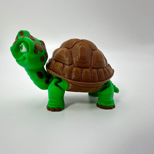 Adorable Articulating 3D Printed Tortoise Figurine Decor Gift Movable Standing Ornaments