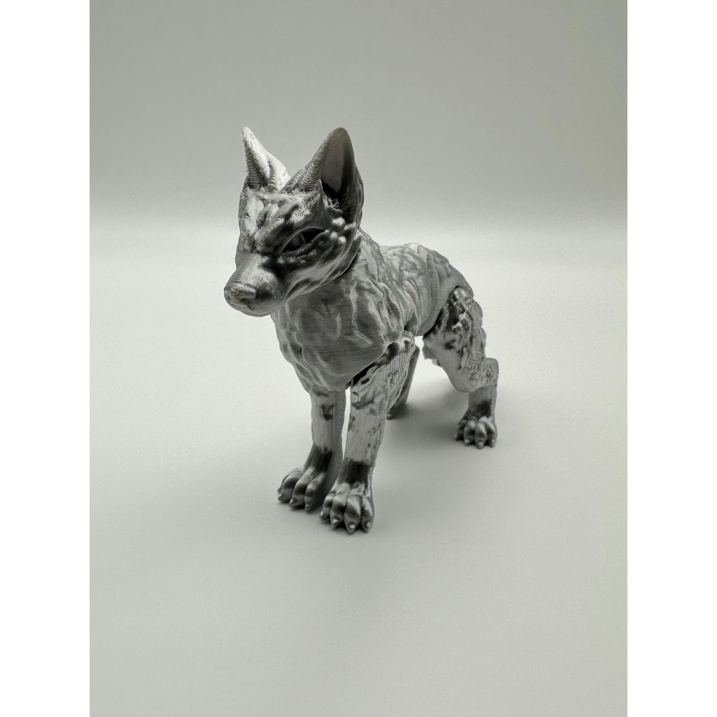 Wolf 3D Printed Articulating Figurine - Home Decor Ornaments