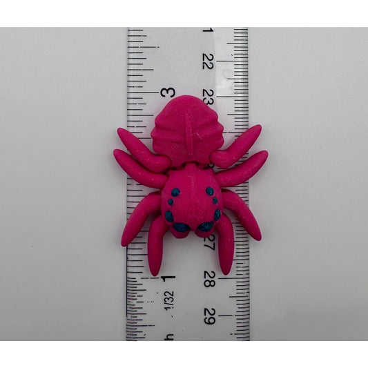 Trio of Mystery Jumping Spiders - 3D Printed Figures - Fun Sized and Posable