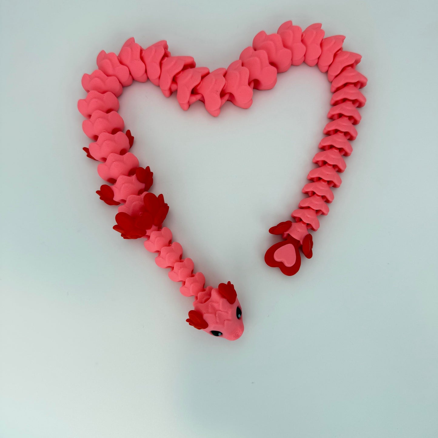 Cupid Dragon Snake – 3D Printed - Fully Articulating - A Valentine’s Delight!