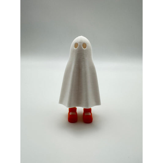 Adorable Cutie 3D Printed Ghost with Colorful Shoes! Decor Plastic Halloween Spooky Ornaments Decoration Shiny