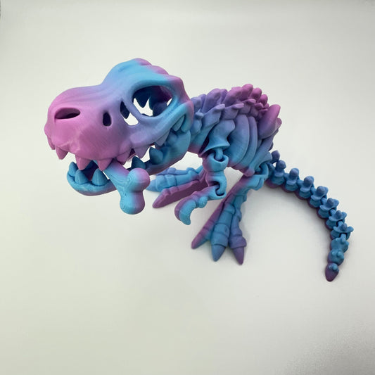 Articulating Skeleton T-Rex. 3D Printed Figurine with Bone!