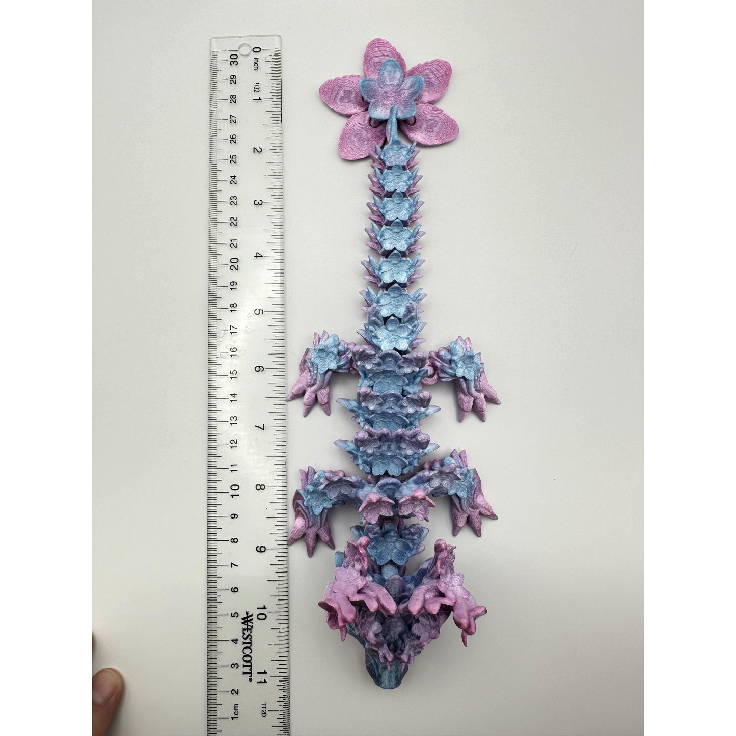 3D Printed Cherry Blossom Dragon Figurine Decor Gift