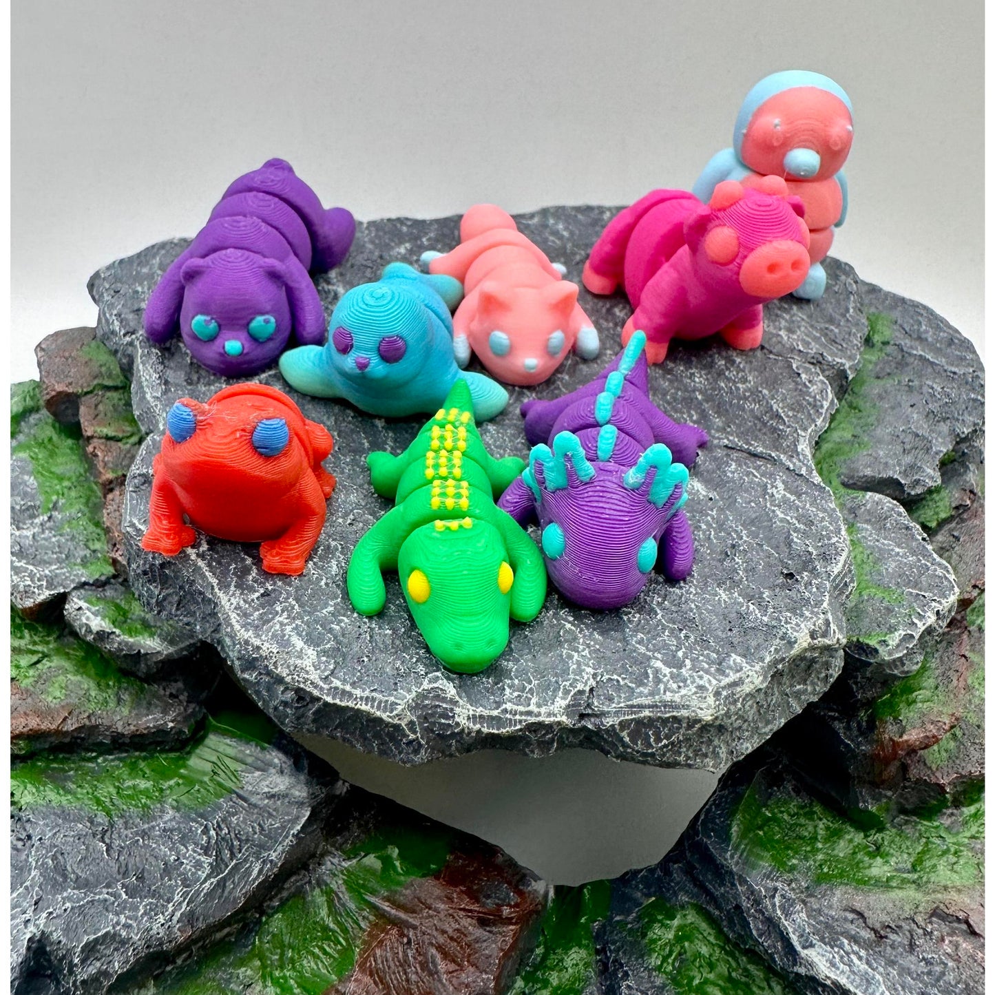 Mini 3D Printed Animal Figures - Mystery Sets from 6 to 100 items. Every Pack Includes Glow in the Dark!