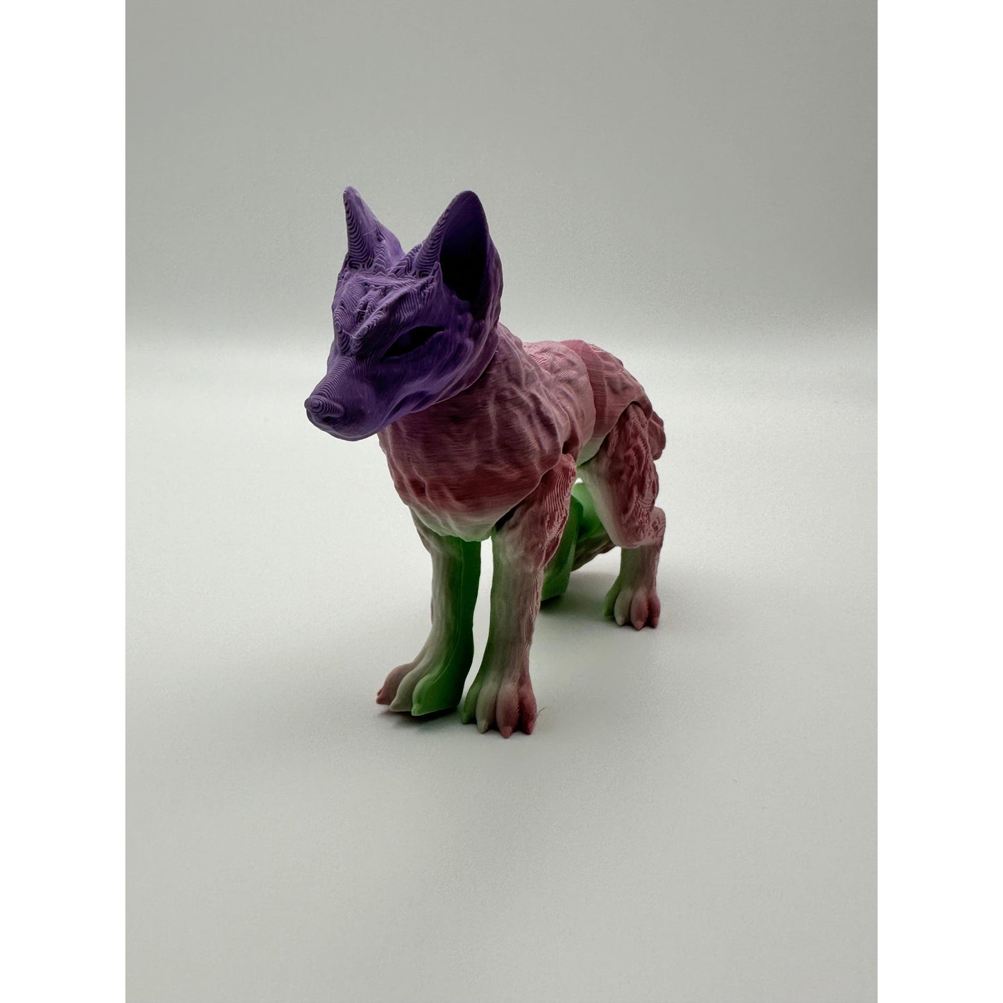 Wolf 3D Printed Articulating Figurine - Home Decor Ornaments