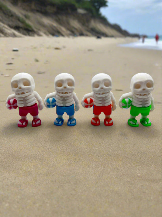 Summertime Skeleton 3D Printed Articulating Figure