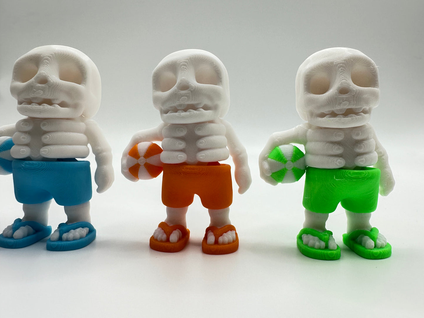 Summertime Skeleton 3D Printed Articulating Figure