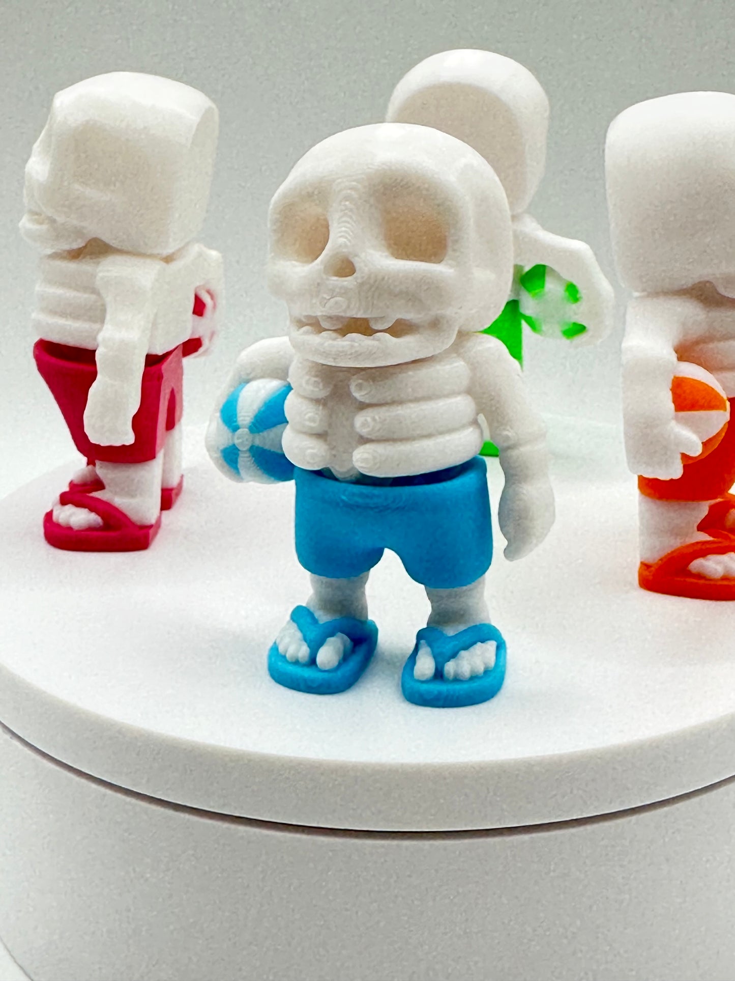 Summertime Skeleton 3D Printed Articulating Figure