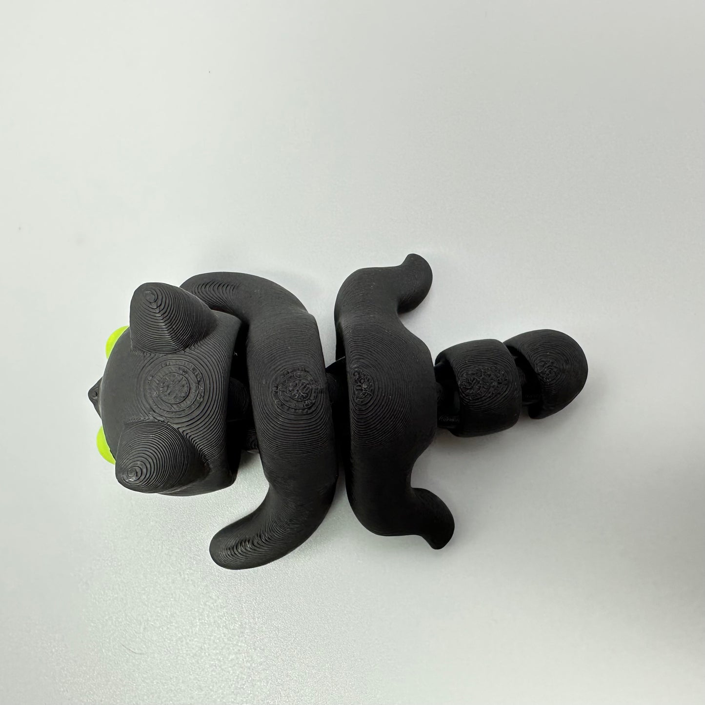 Spooky 3D Printed Black Cat Cutie Figurine