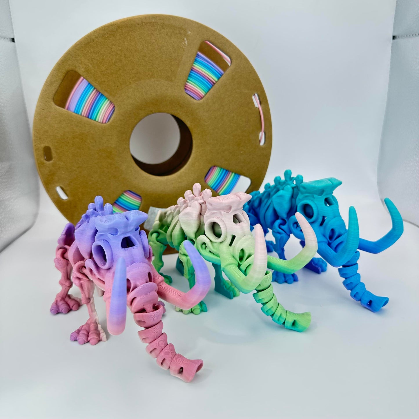 3D Printed Flexi Skeleton Woolly Mammoth