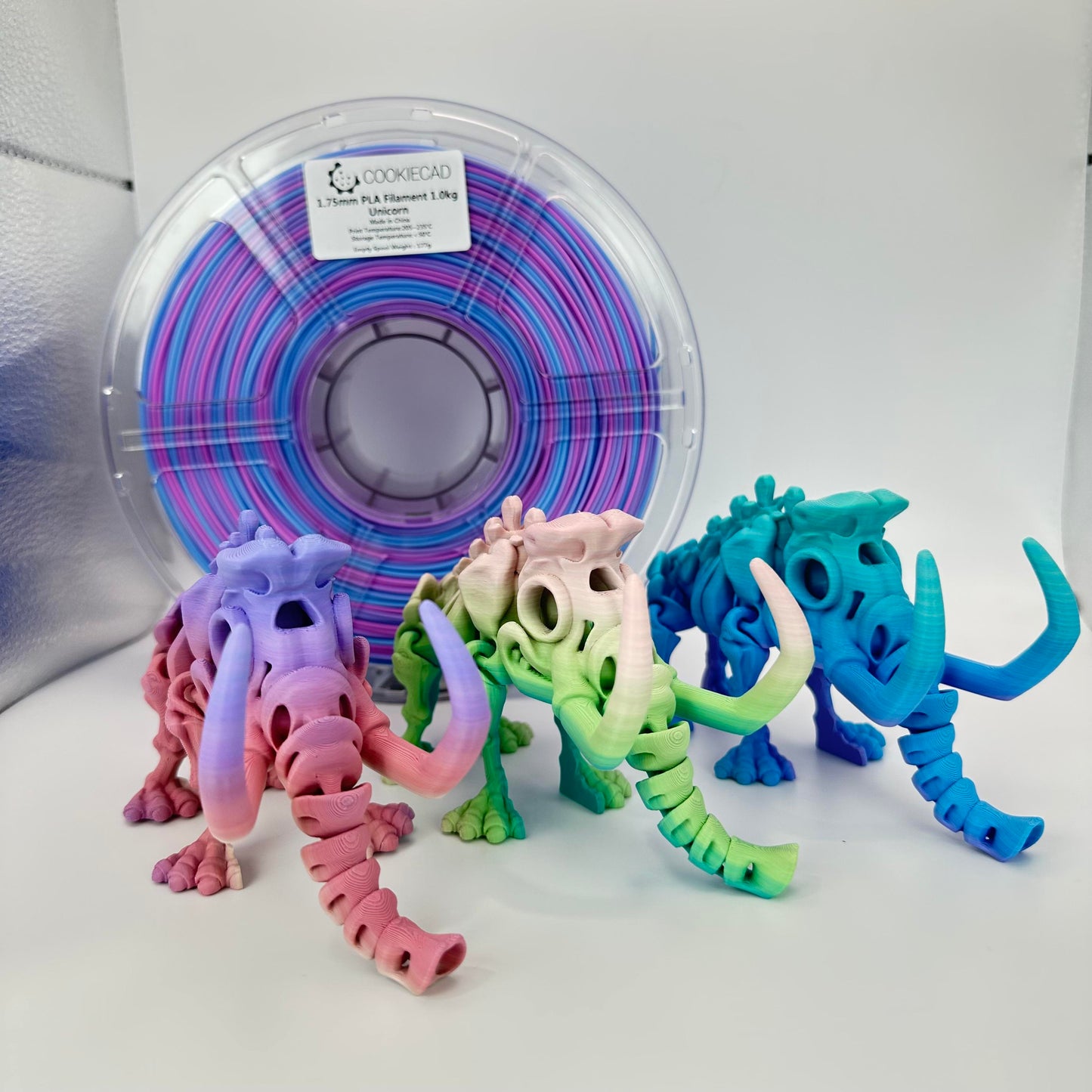 3D Printed Flexi Skeleton Woolly Mammoth