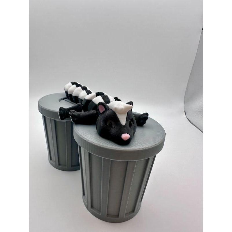 3D Printed Raccoon, Possum, or Skunk & Trash Can