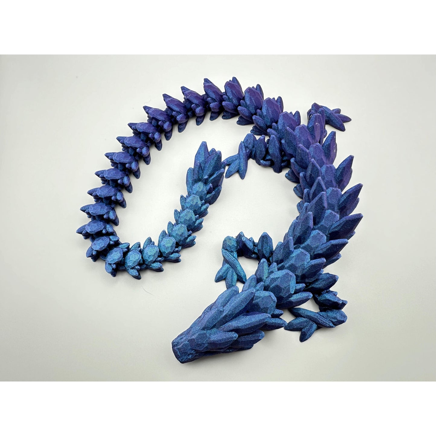 Mythical 3D Printed Articulating Gemstone Dragon Figurine - Large