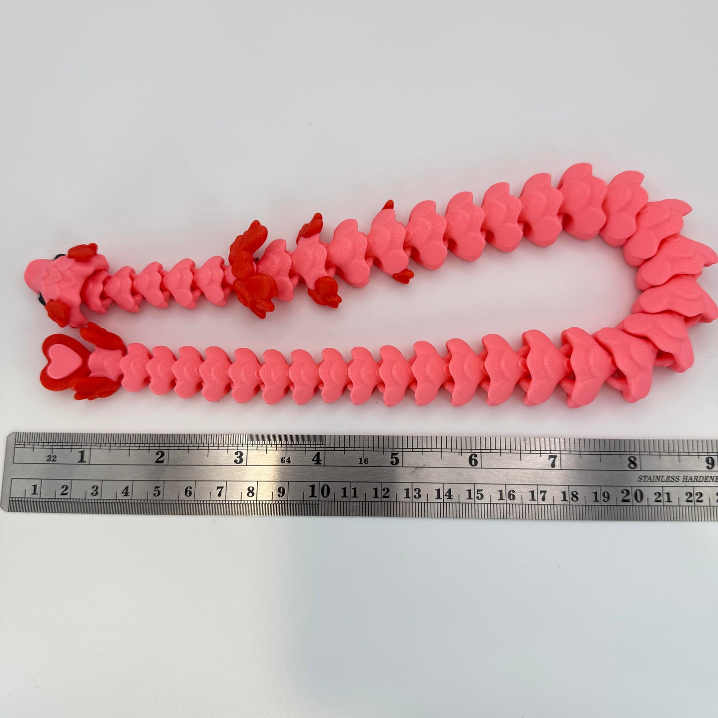 Cupid Dragon Snake – 3D Printed - Fully Articulating - A Valentine’s Delight!