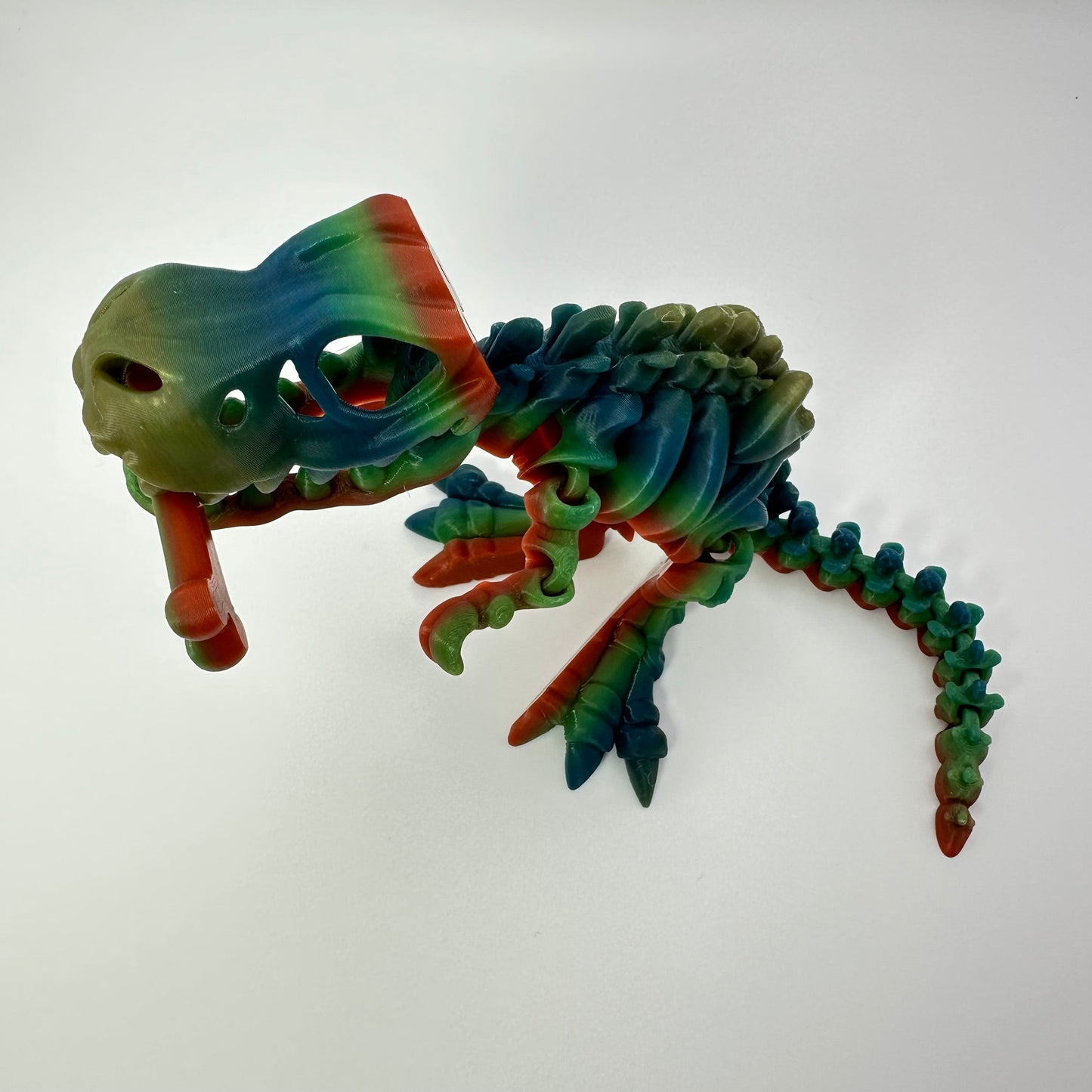 Articulating Skeleton T-Rex. 3D Printed Figurine with Bone!