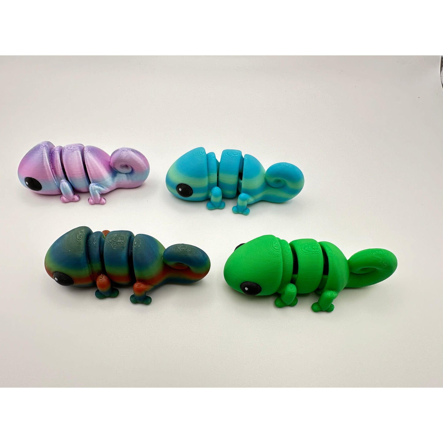 Baby Chameleons 3D Printed Fidget Figurines