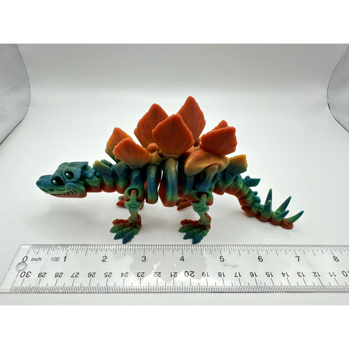 3D Printed Flexi Skeleton Stegosaurus Figurine - High Quality - Great for Desktop