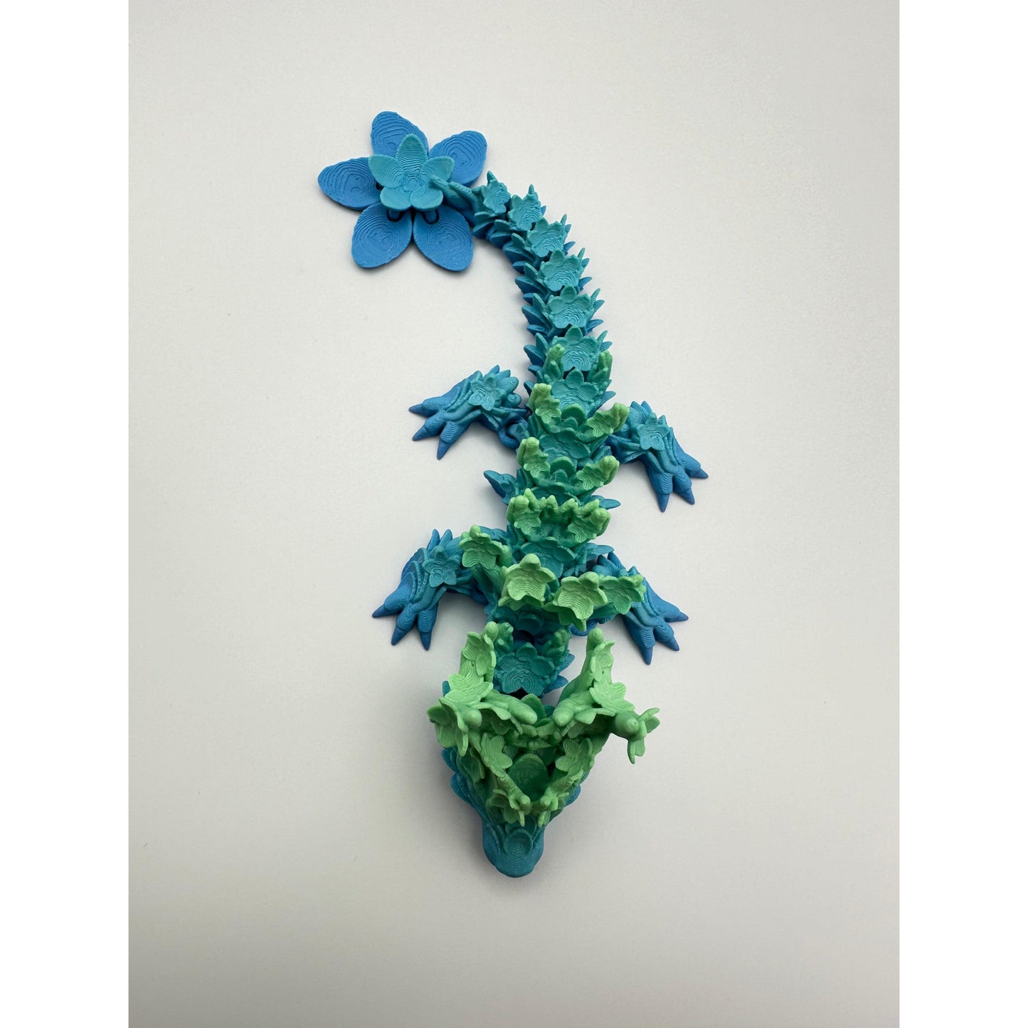 3D Printed Cherry Blossom Dragon Figurine Decor Gift