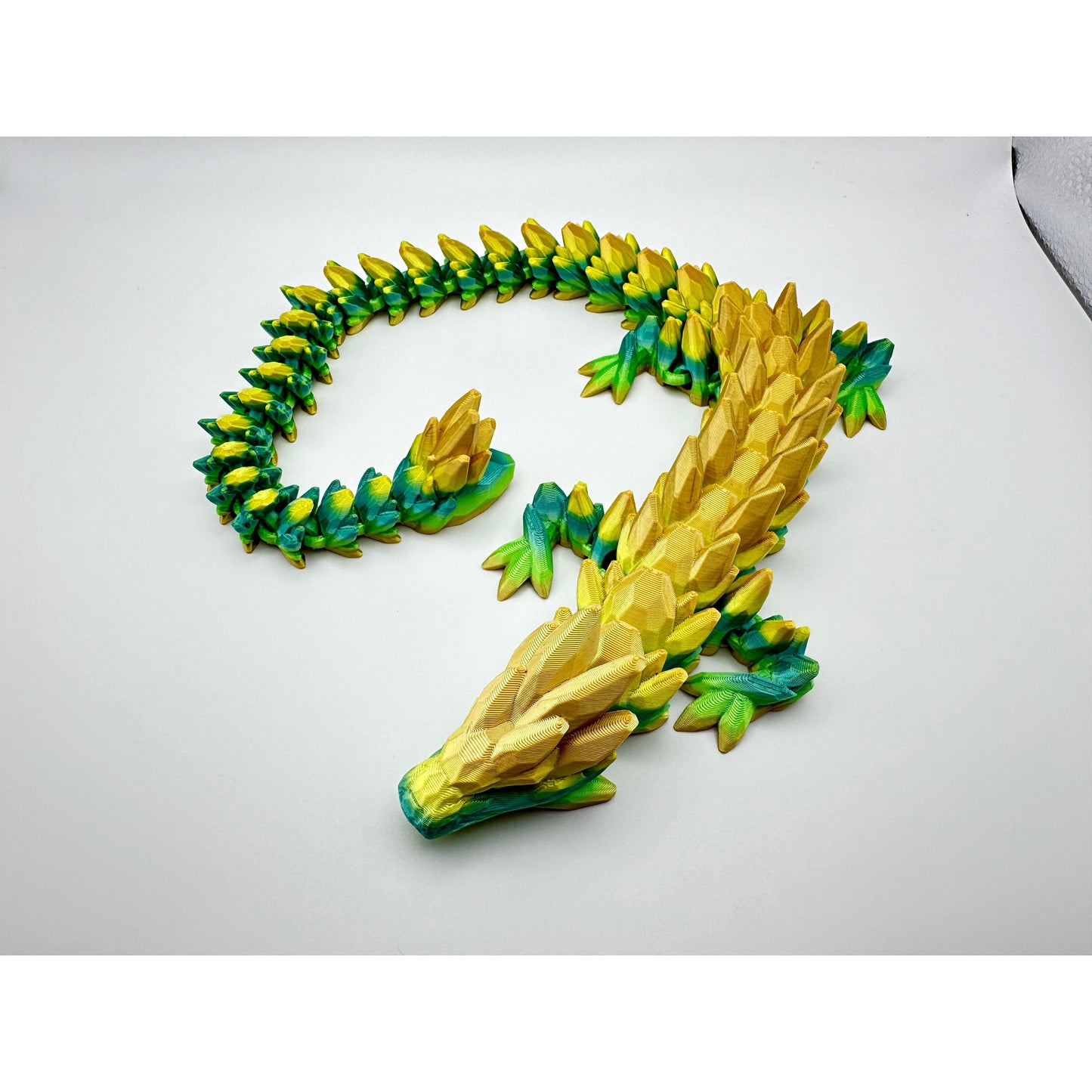 Mythical 3D Printed Articulating Gemstone Dragon Figurine - Medium