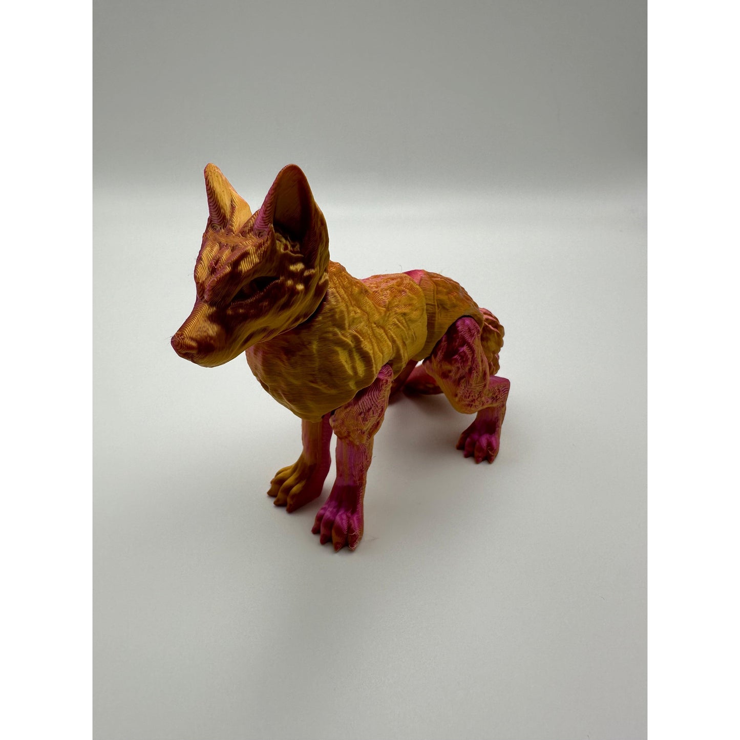 Wolf 3D Printed Articulating Figurine - Home Decor Ornaments